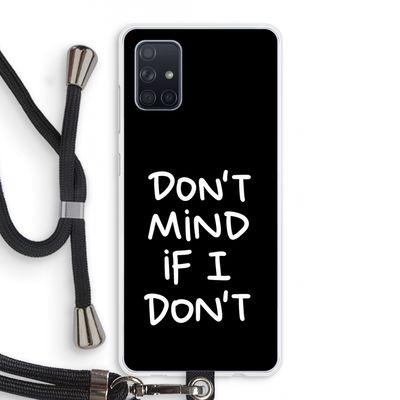 Don't Mind: Samsung Galaxy A71 Transparant Hoesje met koord