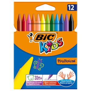 BIC KIDS Plastidecor Zwart, Blauw, Bruin, Goud, Groen, Lichtblauw, Lichtgroen, Oranje, Roze, Rood, Violet, Geel 12 stuk(s)