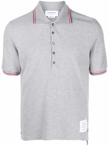 Thom Browne polo à rayures tricolore - Gris