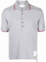 Thom Browne polo à rayures tricolore - Gris - thumbnail