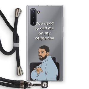 Hotline bling: Samsung Galaxy Note 10 Transparant Hoesje met koord