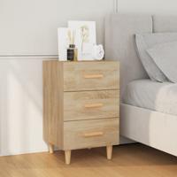 Nachtkastje 40x40x66 cm bewerkt hout sonoma eikenkleurig
