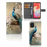 Telefoonhoesje | Met pasjeshouder | voor Samsung Galaxy A04e Vintage Pauwen