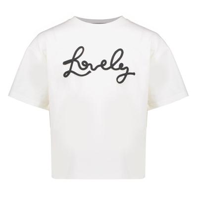 Geisha winter t-shirt meisjes - wit/zwart - lovely