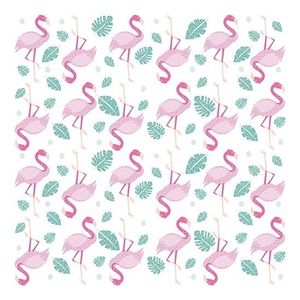 20x Flamingo thema servetten 33 x 33 cm