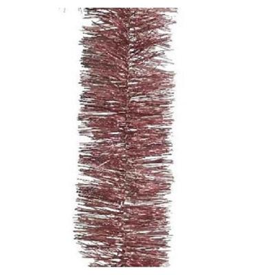 Decoris kerstslinger - 6x - oudroze - lametta - 270 x 7 cm - folie slinger - kerstversiering Decoris kerstslinger - 6x - oudroze - lametta - 270 x 7 cm - folie slinger - kerstversiering