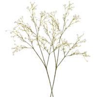 Mica Decorations Kunstbloemen Gipskruid - 5x stuks - Gypsophila takken - gebroken wit - 60 cm - stee