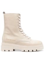 Tommy Hilfiger bottines lacées en cuir - Tons neutres - thumbnail