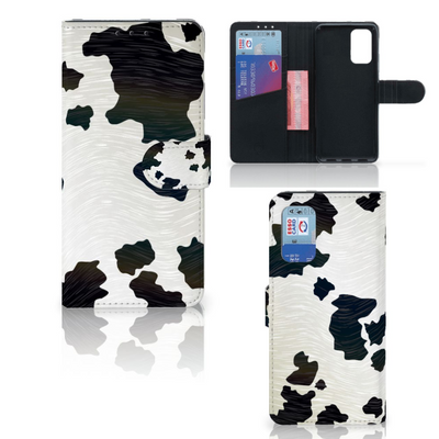 Samsung Galaxy A32 4G Telefoonhoesje met Pasjes Koeienvlekken Samsung Galaxy A32 4G Telefoonhoesje met Pasjes Koeienvlekken
