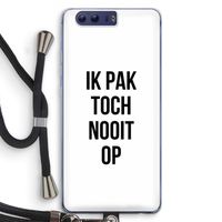 Ik pak nooit op: Honor 9 Transparant Hoesje met koord