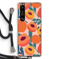 Perzik: Sony Xperia 1 III Transparant Hoesje met koord