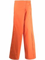 Sunnei pantalon ample à taille haute - Orange