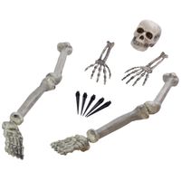 Horror thema kerkhof decoratie skelet/botten set - Feestdecoratievoorwerp - thumbnail