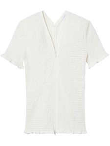 Proenza Schouler White Label blouse zippée en crochet - Blanc