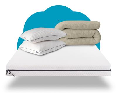 Budget-Bed.nl - Felman Basic Bundle - Complete Slaapset met Off-White Mousseline Wasbaar Dekbed - 240 x 220 / 160 x 200 / 1