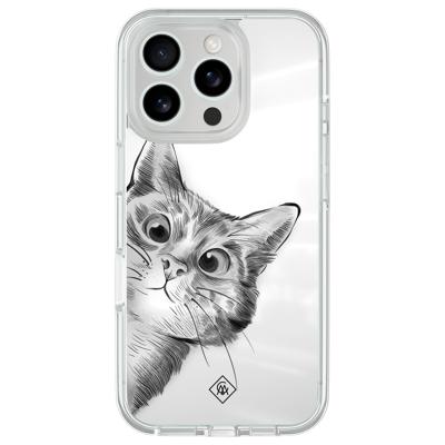 iPhone 16 Pro Max hybride hoesje - Kat kiekeboe