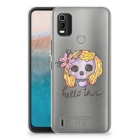 Silicone Back Case Nokia C21 Plus Boho Skull - thumbnail