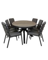 Qopps Kismo tuintafel met Izard stapelbare tuinstoel