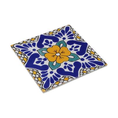 Placemat Versa Blauw Kurk Keramisch Tegel 20 X 0,6 X 20 CM