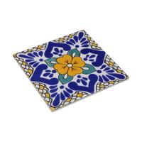 Placemat Versa Blauw Kurk Keramisch Tegel 20 X 0,6 X 20 CM