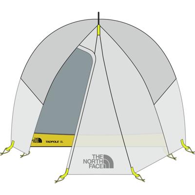 The North Face Tadpole Sl 2 Trekkerstent Tin Grey - Acid Yellow One Size