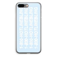 Hotline bling blue: iPhone 8 Plus Transparant Hoesje Hotline bling blue: iPhone 8 Plus Transparant Hoesje