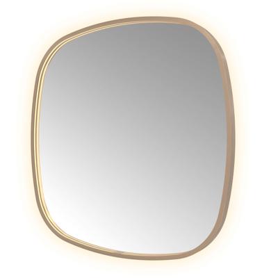 Spiegel Hotbath &MORE 80x80 cm LED-Verlichting Spiegelverwarming Deens Ovaal Geborsteld Koper PVD
