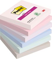 Post-it Super Sticky notes Soulful, 90 vel, ft 76 x 76 mm, geassorteerde kleuren, pak van 6 blokken - thumbnail