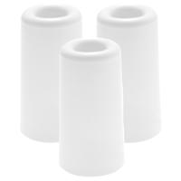 Benson Deurbuffers / deurstoppers rubbers - 3x - wit -75 x 40 mm - met schroefbevestiging