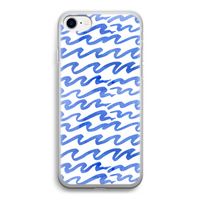 Blauwe golven: iPhone SE 2020 Transparant Hoesje