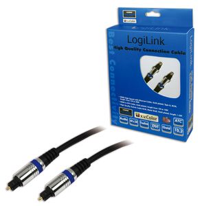 LogiLink Toslink Digitale audio Aansluitkabel 1.50 m Zwart (mat)