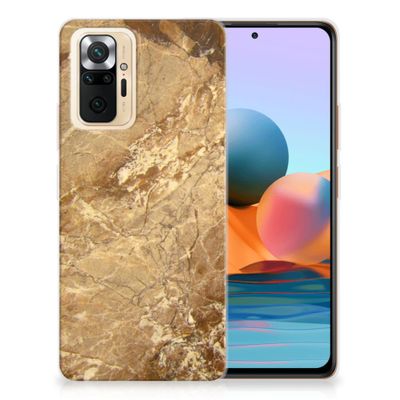 Xiaomi Redmi Note 10 Pro TPU Siliconen Hoesje Marmer Creme Xiaomi Redmi Note 10 Pro TPU Siliconen Hoesje Marmer Creme