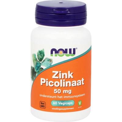 NOW Zink picolinaat 50mg 60 Vegetarische capsules