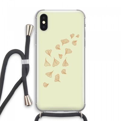 Falling Leaves: iPhone XS Max Transparant Hoesje met koord