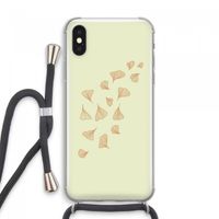 Falling Leaves: iPhone XS Max Transparant Hoesje met koord