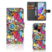 Samsung Galaxy A21s | Wallet Case | met Pasjes | Punk Rock