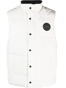 Canada Goose gilet matelassé à patch logo - Blanc