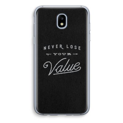 Never lose your value: Samsung Galaxy J5 (2017) Transparant Hoesje