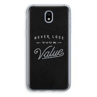 Never lose your value: Samsung Galaxy J5 (2017) Transparant Hoesje
