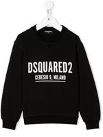 DSQUARED2 KIDS sweat à logo imprimé - Noir