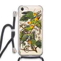 Carolinaparkiet: iPhone 8 Transparant Hoesje met koord