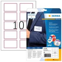 Naambadge etiket HERMA 4405 80X50mm wit rood 200 etiketten