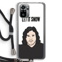 Let It Snow: Xiaomi Redmi Note 10S Transparant Hoesje met koord