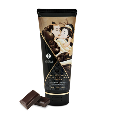 Shunga Kusbare Massagecrème - Verslavende Chocolade - 7 floz / 200 ml