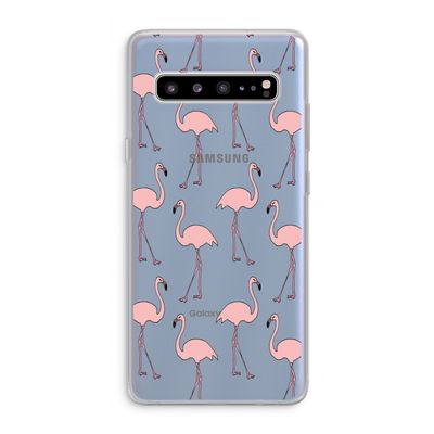 Anything Flamingoes: Samsung Galaxy S10 5G Transparant Hoesje