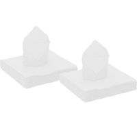 100x stuks feest servetten wit - 40 x 40 cm - papier - thumbnail