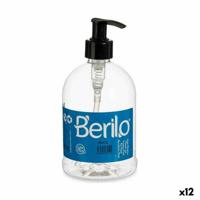 Zeepdispenser Zwart Transparant Plastic 500 ml (12 Stuks)