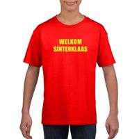 Sinterklaas T-shirt Welkom Sinterklaas voor kinderen rood XL (158-164)  - - thumbnail