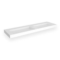 Opbouw Wastafel EH Design Stretto 1605x455x80 mm Solid Surface Mat Wit EH Design - thumbnail