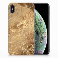 Apple iPhone Xs Max | TPU | Siliconen hoesje | Marmer Creme